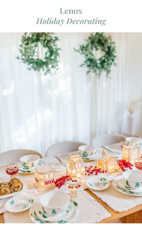 Instagram post by @celeste_wright for Lenox. Caption reads: [...] house, and the star of the season is our....