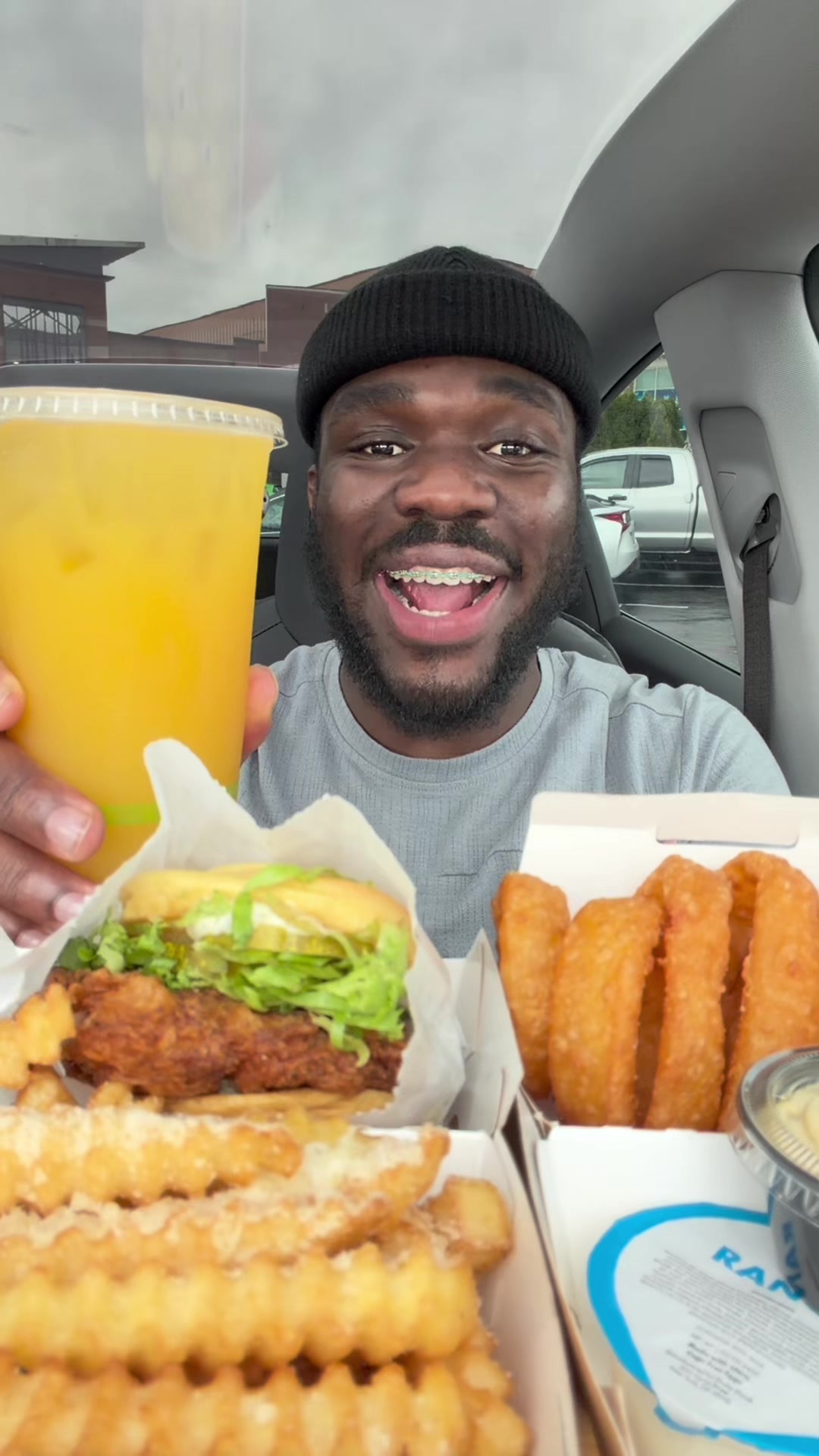 TikTok post by @akhsulie for Shake Shack. Caption reads: Each week YOU can get a free sandwich with $10 min....