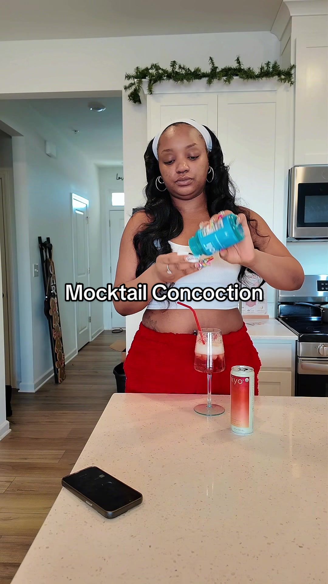 TikTok post by @brownskinnbri for hiyo. Caption reads: Mocktail girlies come to the front. @drink hiyo....