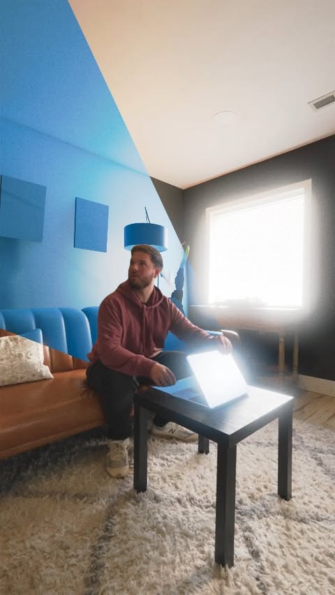 Instagram post by @calebnatale for Microsoft Surface. Caption reads: #SurfacePartner The Color and portability barely....