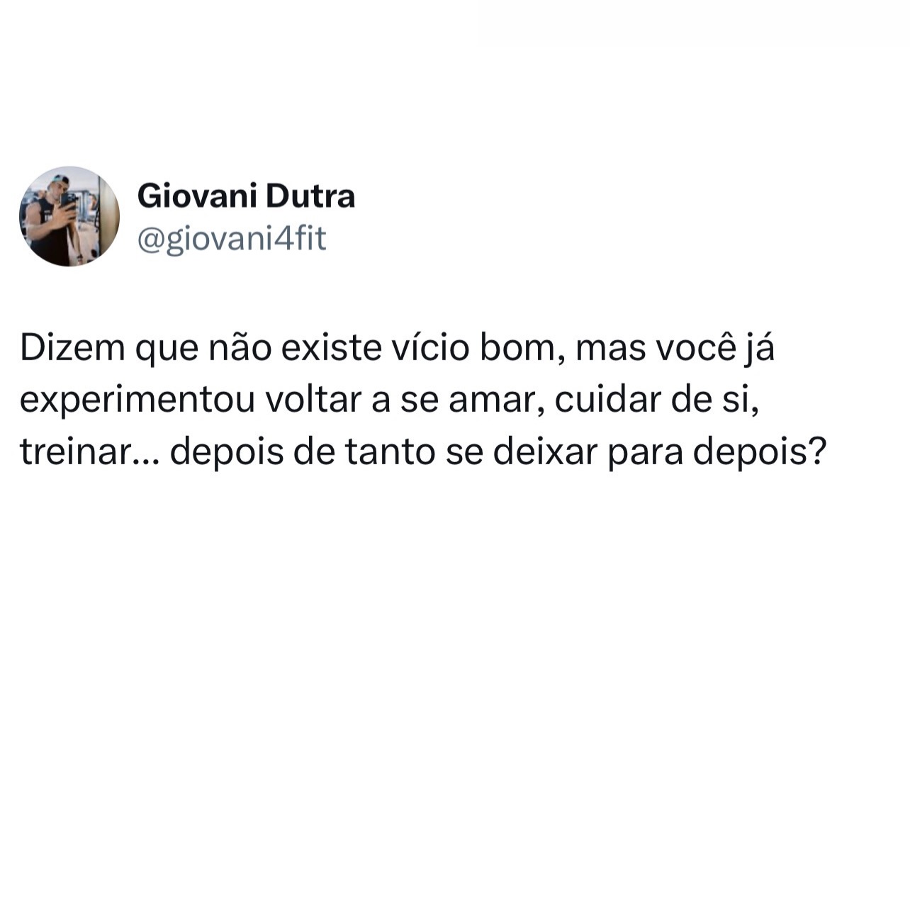 Instagram post by @giovani4fit for Growth Supplements. Caption reads: Melhor coisa! Use 🏷️GIOVANIFIT na....
