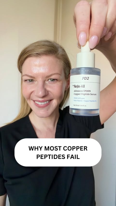 Instagram post by @drivenbybeauty_ for Dr. Reju-All. Caption reads: Everyone’s talking about Copper Peptides… but....