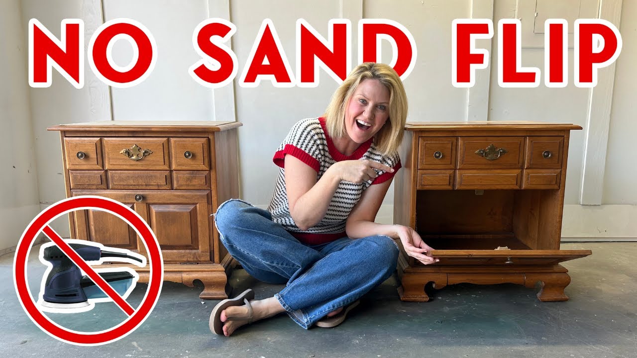 YouTube post by @LemonstoLemonadeHome for Beyond Paint. Caption reads: Paint WOOD FURNITURE Like a PRO Without SANDING!....
