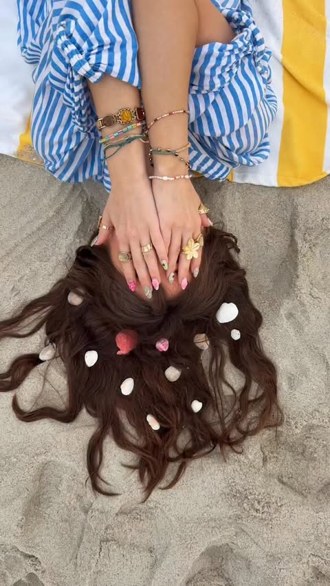 Instagram post by @autumrainn for California Naturals. Caption reads: beach day hair reset with @californianaturals....