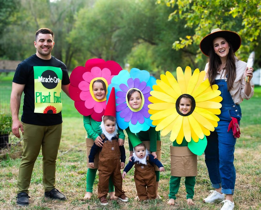 Instagram post by @crystelmontenegrohome for Miracle-Gro. Caption reads: I just can’t be-leaf how fast this year has....