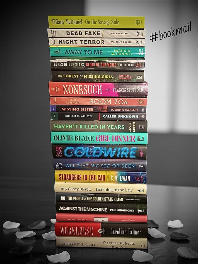 Instagram post by @bookgirlbrown_reviews for Kensington Books. Caption reads: BOOK✶MAIL
#ad much love for my advance and....