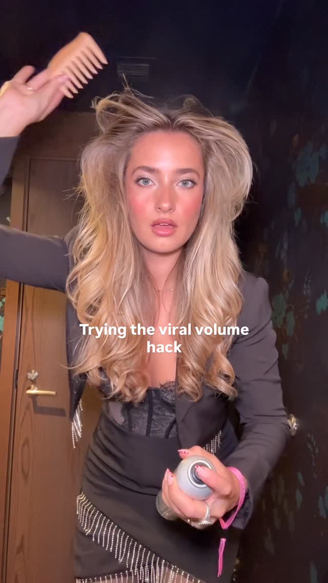 Instagram post by @loganrae_hill for Redken. Caption reads: I’d say it worked 👀 comment “details please” and....