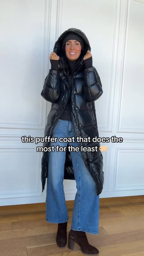 Instagram post by @kileenickels for Quince. Caption reads: $30 off this puffer for one day only. 10 colors.....