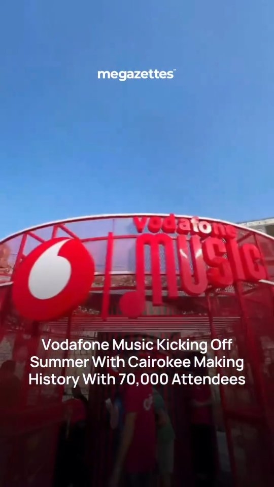 Instagram post by @megazettes for Vodafone. Caption reads: Vodafone Music set the stage for Summer 2025 with....