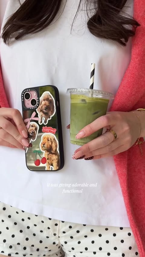 Instagram post by @hannah.ugc.creative for CASETiFY. Caption reads: Obsessed is an understatement 🐾💖 @casetify Turn....