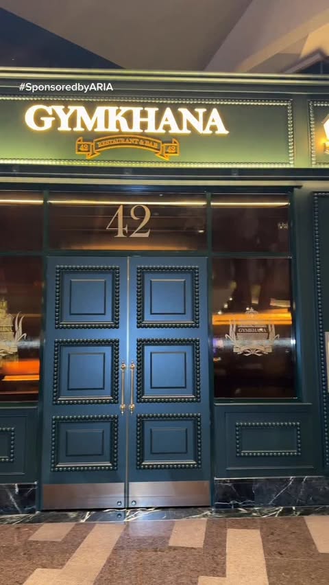 Instagram post by @lasvegasblogger for MGM Resorts. Caption reads: The first and only @gymkhanalasvegas in the U.S.....