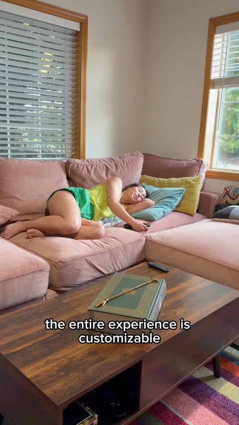 Instagram post by @katelyn_ohashi for Lovesac. Caption reads: [...] have just become even more real with....