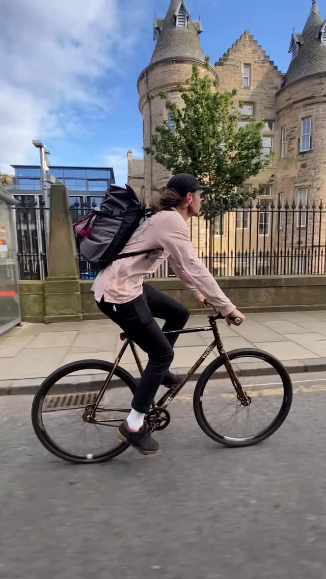 Instagram post by @robinditchburn for Chrome Industries. Caption reads: I’ll grab the beers, let’s chill at the spot!....