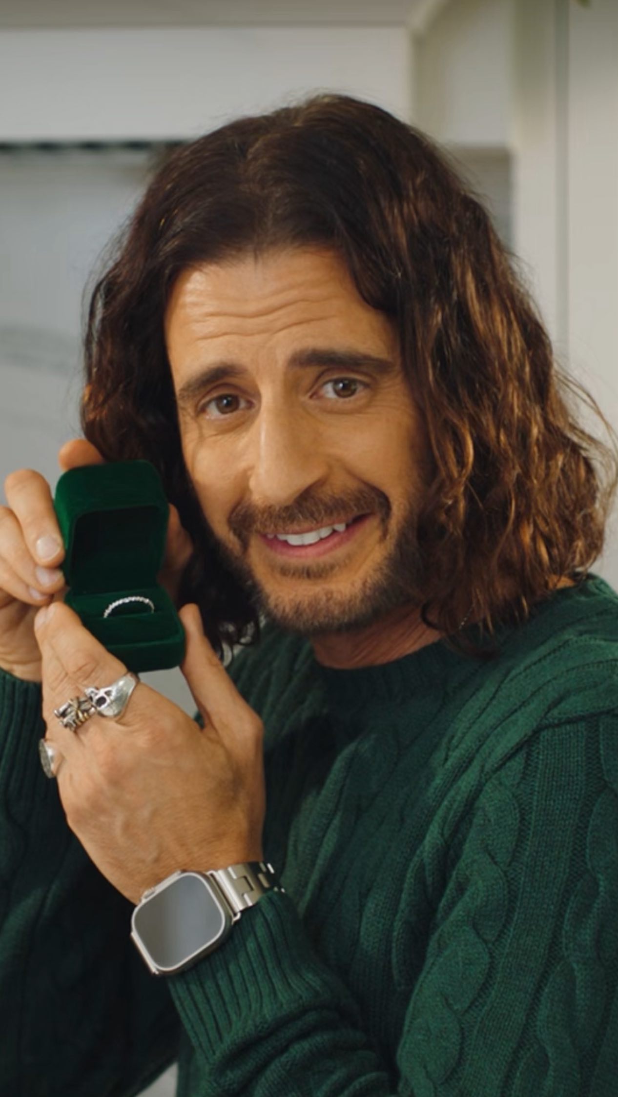 Instagram post by @jonathanroumieofficial for Hallow. Caption reads: You waited long enough, but today, my secrets....