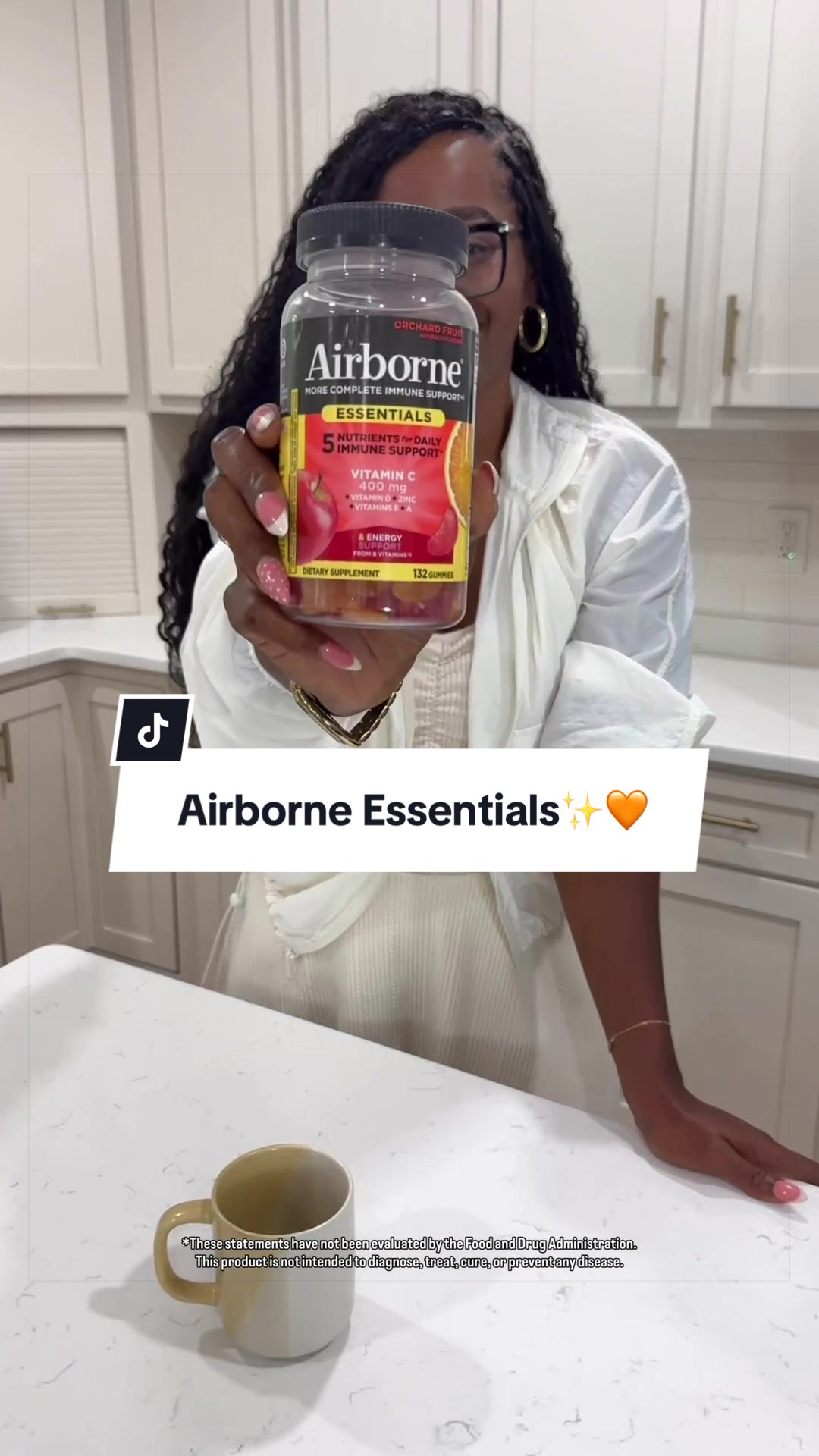 TikTok post by @iammarthadove for Airborne. Caption reads: [...] of everyone else, that’s why I’ve added....
