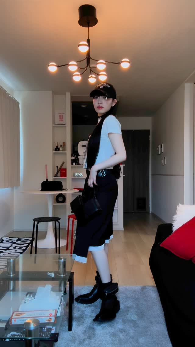 Instagram post by @sakura__ra_ra for MatinKim. Caption reads: .
Today's outfit🎱🐇

✦ New T-shirt....