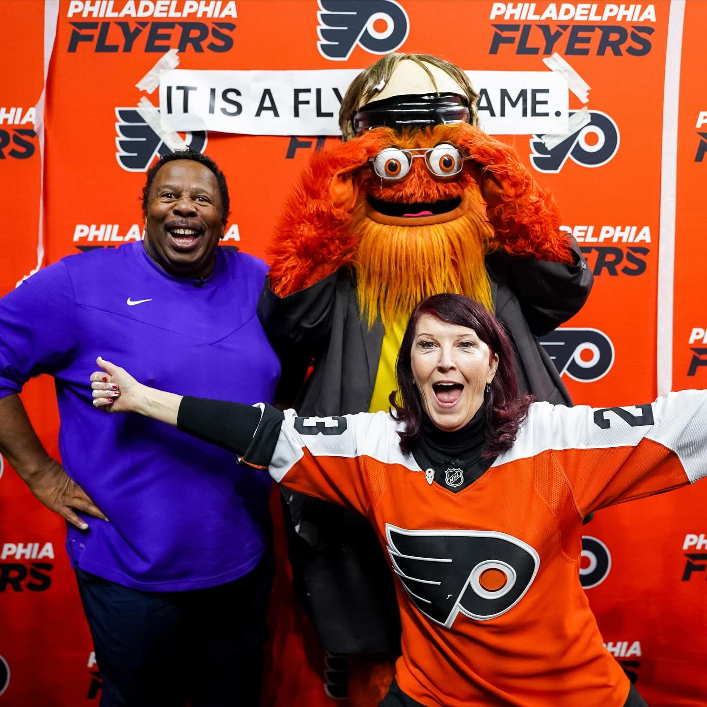 Instagram post by @therealkateflannery for Peacock. Caption reads: [...] pies! Next stop, pies! #CBJvsPHI | @peacock....