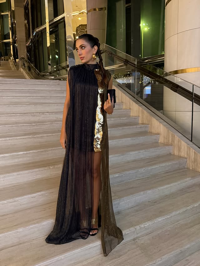 Instagram post by @rachelaraz for AQUAZZURA. Caption reads: Ne olacaksa olsun 00:50

#givebackgala2025 +....