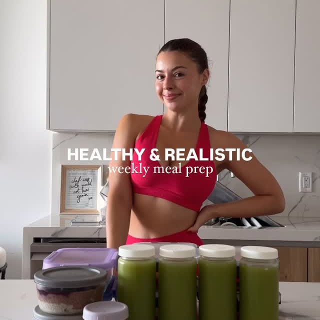 Instagram post by @annamariacain_ for Kevins Natural Foods. Caption reads: everything I meal prepped this week!! 👩‍🍳

on....