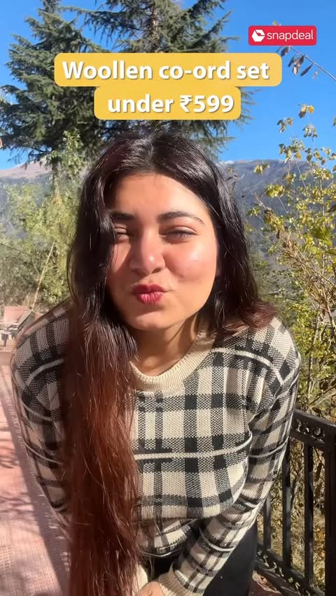 Instagram post by @arpita_chaturvedi31 for Snapdeal. Caption reads: [...] Sorted. Woollen cord sets under ₹599 on....