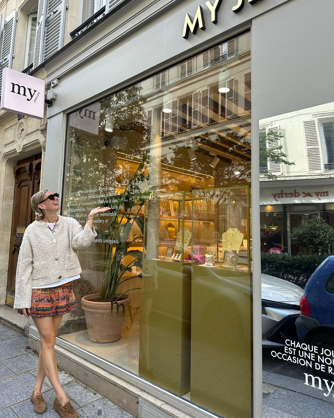 Instagram post by @sharonhilgers for My Jewellery. Caption reads: today we celebrate! ✨one year of my jewellery....