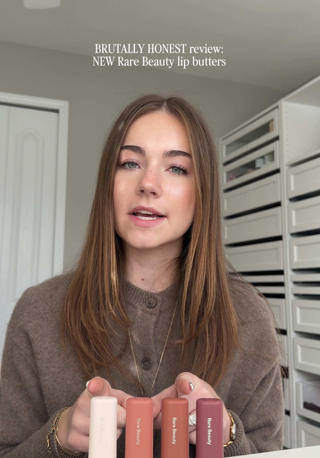 TikTok post by @theglownarrative for Rare Beauty. Caption reads: Hoping this doesn’t flop because I posted it after....