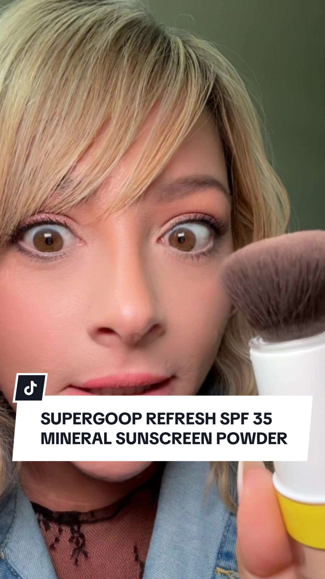 TikTok post by @ablondegirlsambition for Supergoop. Caption reads: [...] effective and easy to use ! #supergoop....
