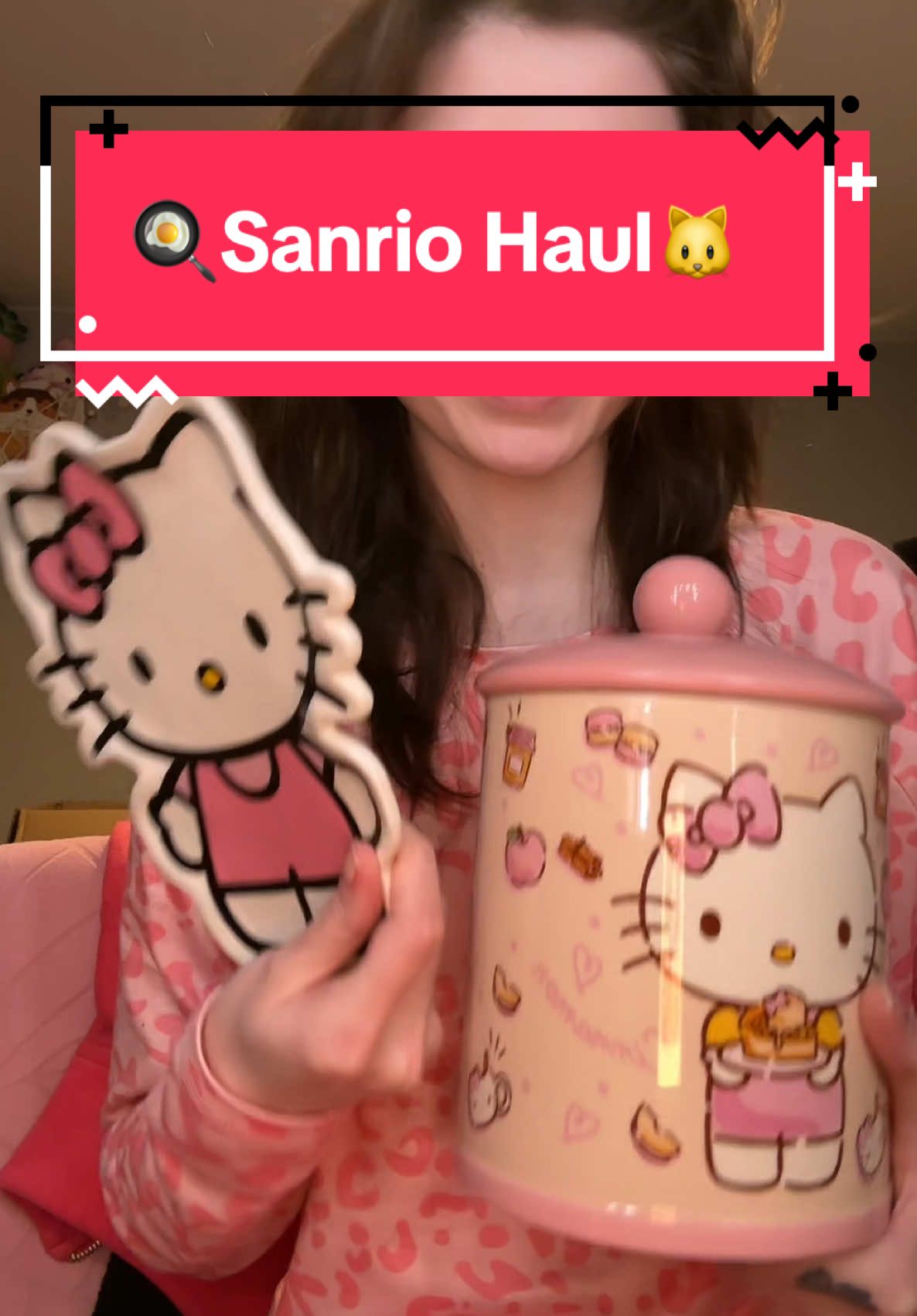 TikTok post by @ciaracatherine20 for Toynk. Caption reads: @Toynk #sanrio #hellokitty #gudetama #cookiejar....