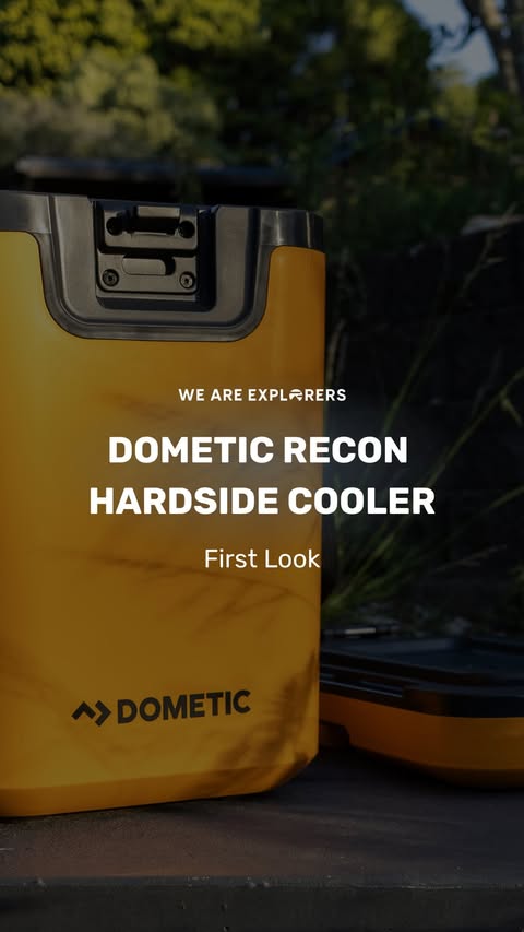 Instagram post by @we_are_explorers for Dometic. Caption reads: [...] time the cooler had a glow up! ✨ The....