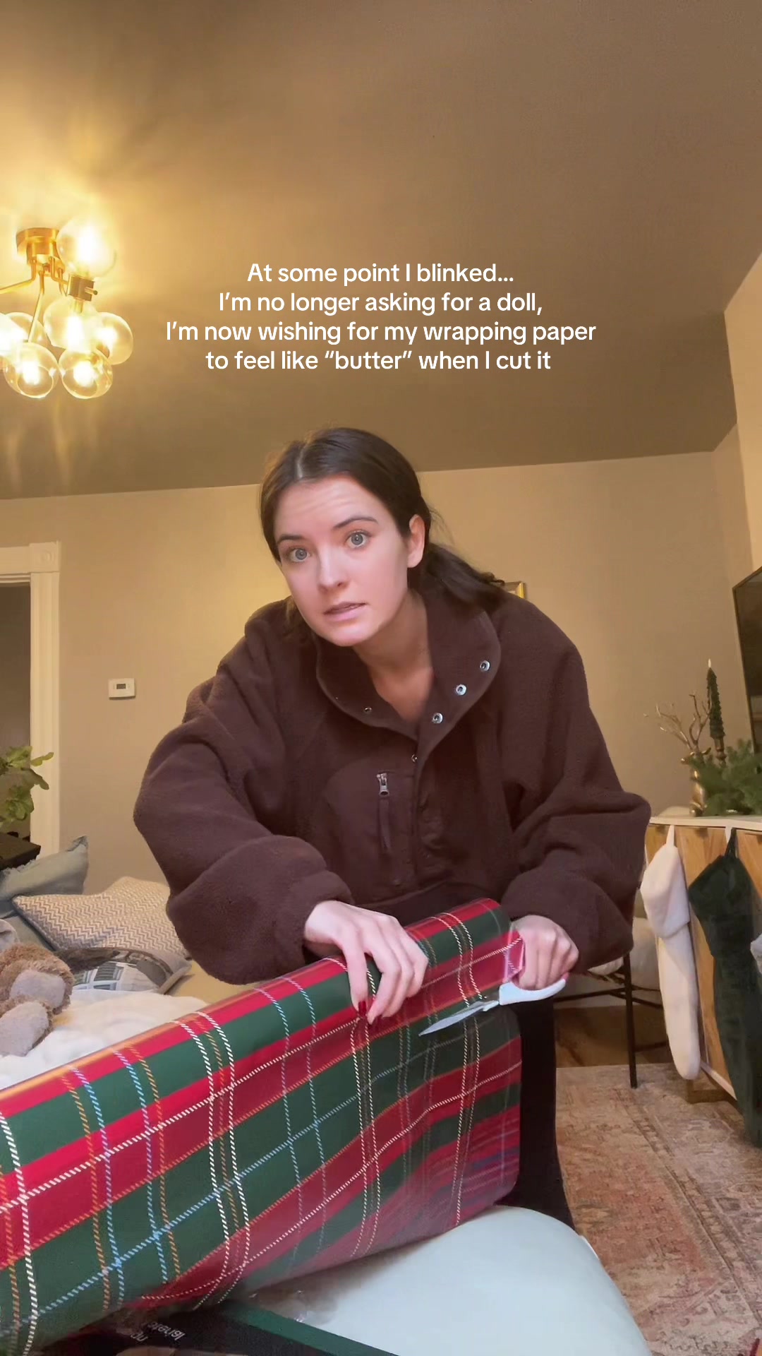 TikTok post by @brookehyland_1 for Minted. Caption reads: Big fan of your paper, @Minted .