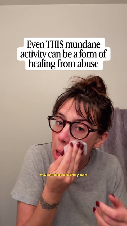 Instagram post by @bloomingwithemmy for SALT & STONE. Caption reads: Me? Find a way to make a morning skincare routine....