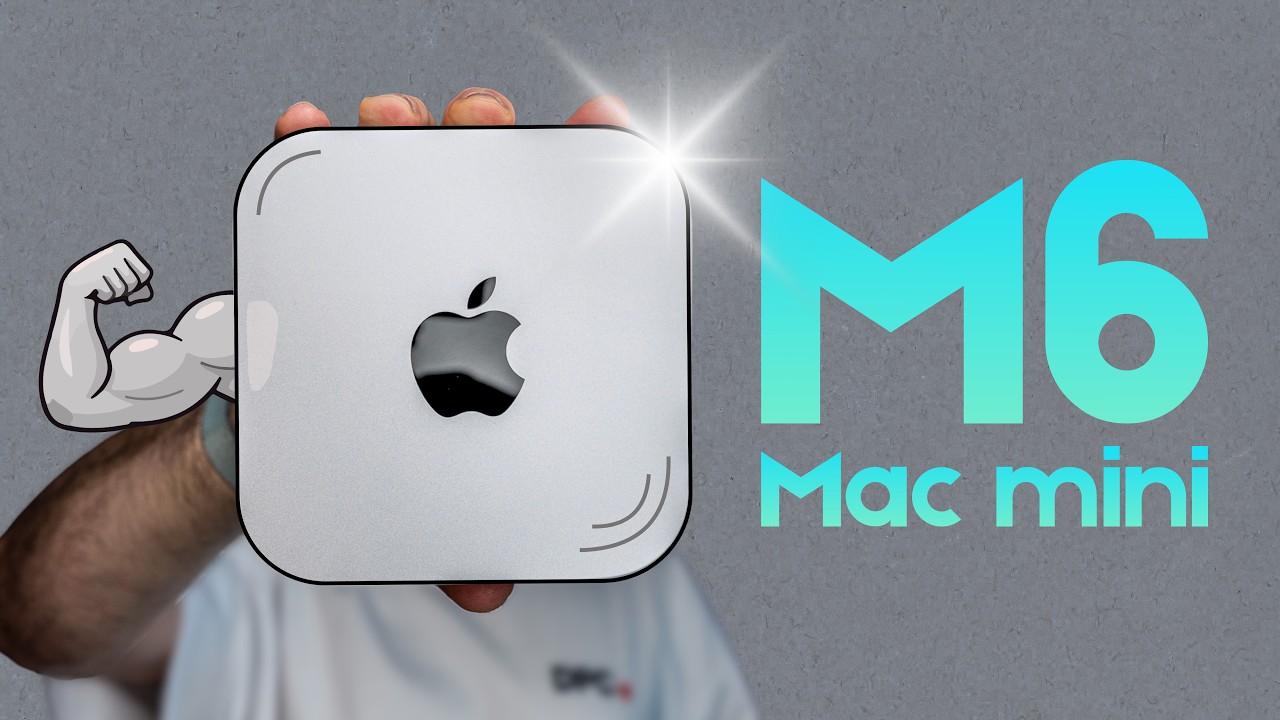 YouTube post by @MarkEllisReviews for Paperlike. Caption reads: M6 Mac mini Review: This Changes Everything.