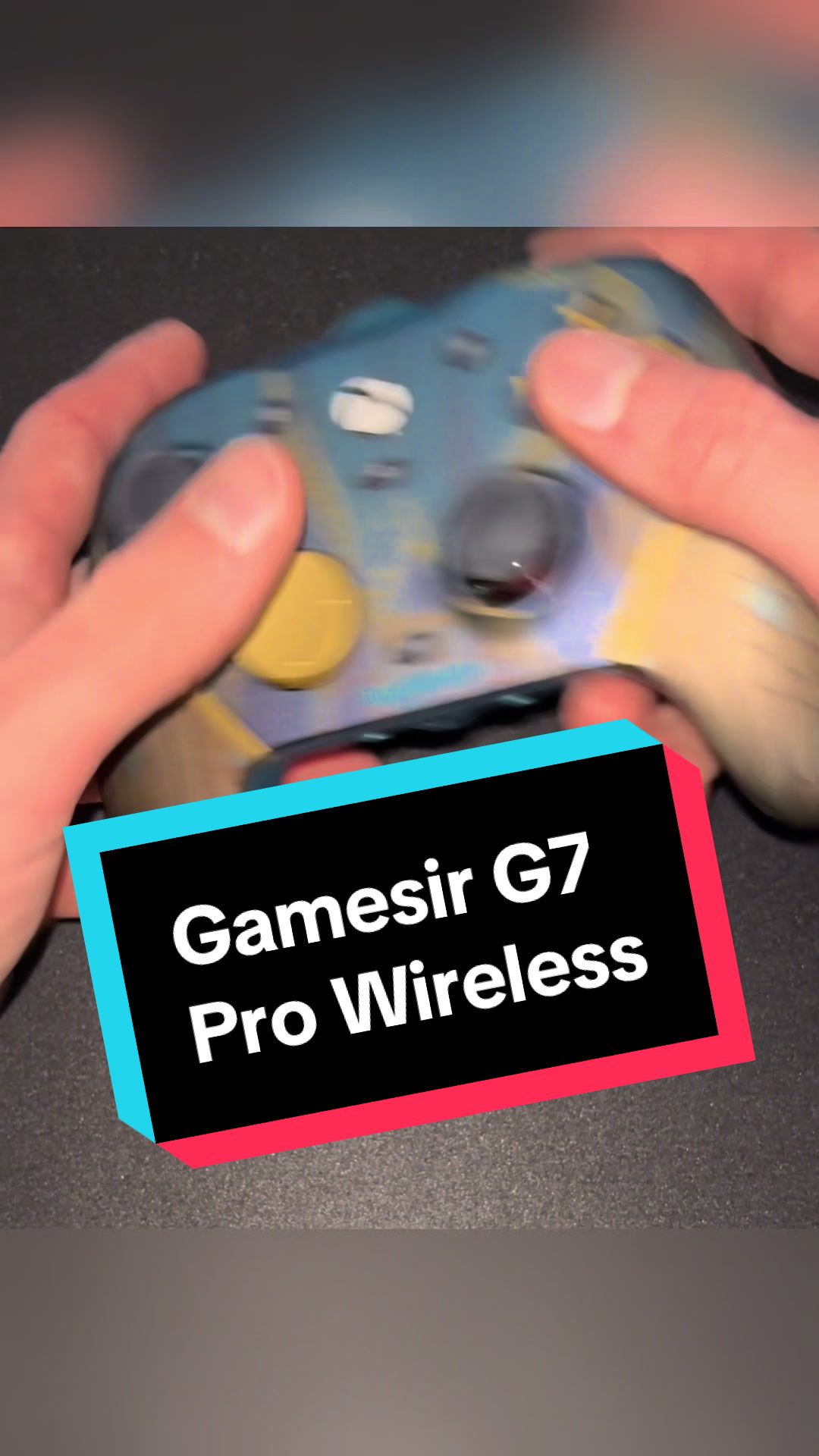 TikTok post by @nickfilayee for GameSir. Caption reads: GAMESIR G7 PRO WUCHANG WIRELESS #gamesir [...].