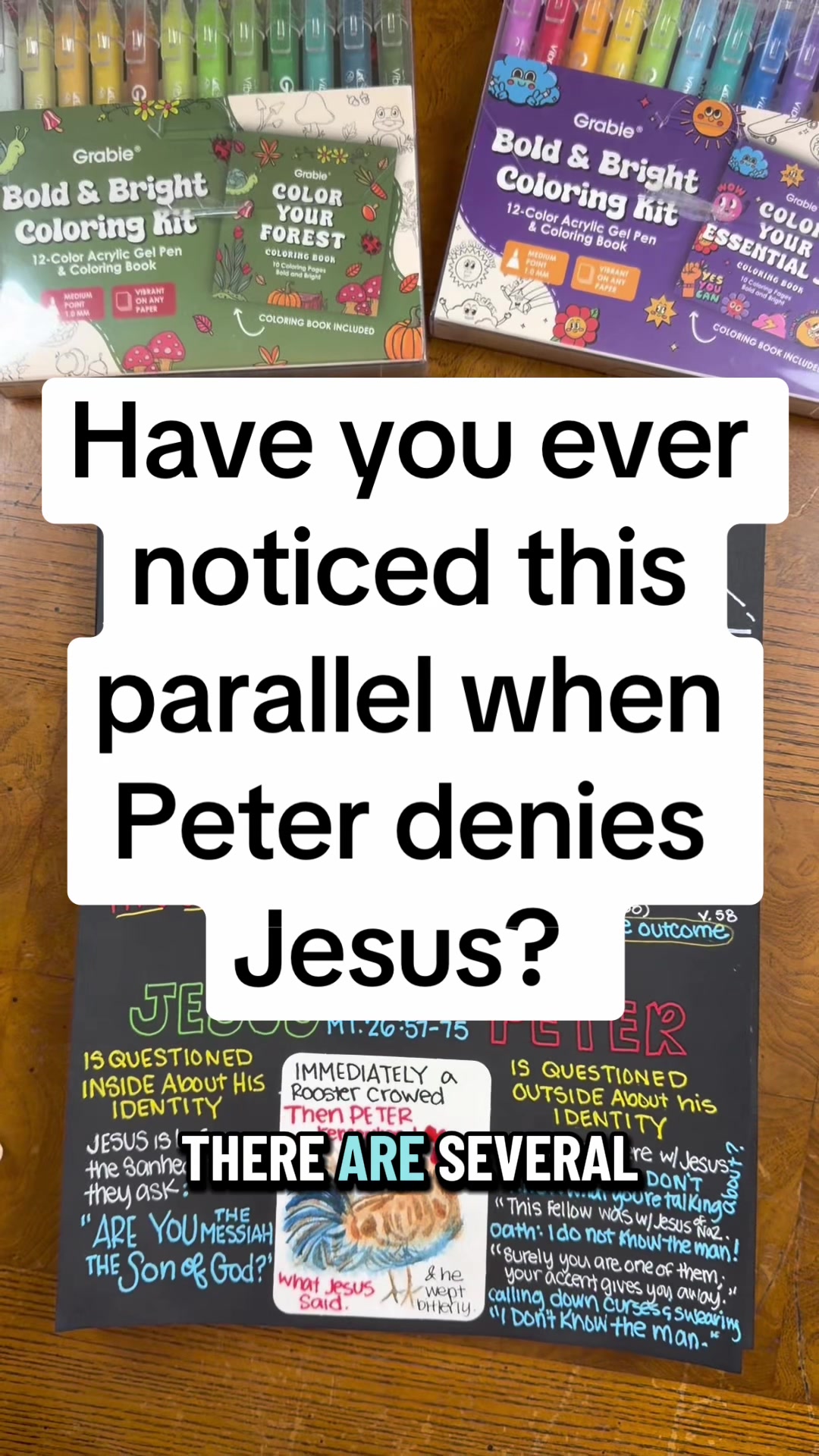TikTok post by @bibleberrystudies for Grabie. Caption reads: [...] 😳 I used acrylic gel pens from @Grabie I....