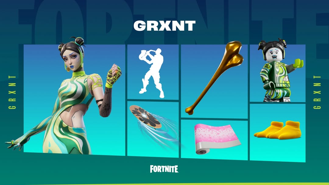 Instagram post by @realgrxnt for Epic Games Store. Caption reads: I’m officially in @fortnite! 😭 This is an....