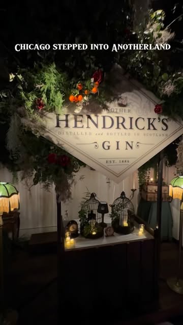 Instagram post by @chicagopescetarian for HENDRICK'S GIN. Caption reads: #AD Chicago stepped into @hendricksgin Anotherland....