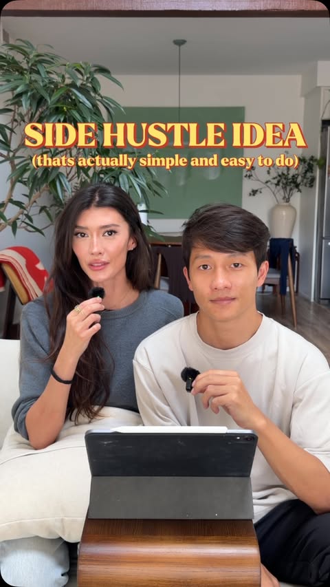 Instagram post by @randyandelena for Printify. Caption reads: [...] streams outside of our 9-5s with @printify |....