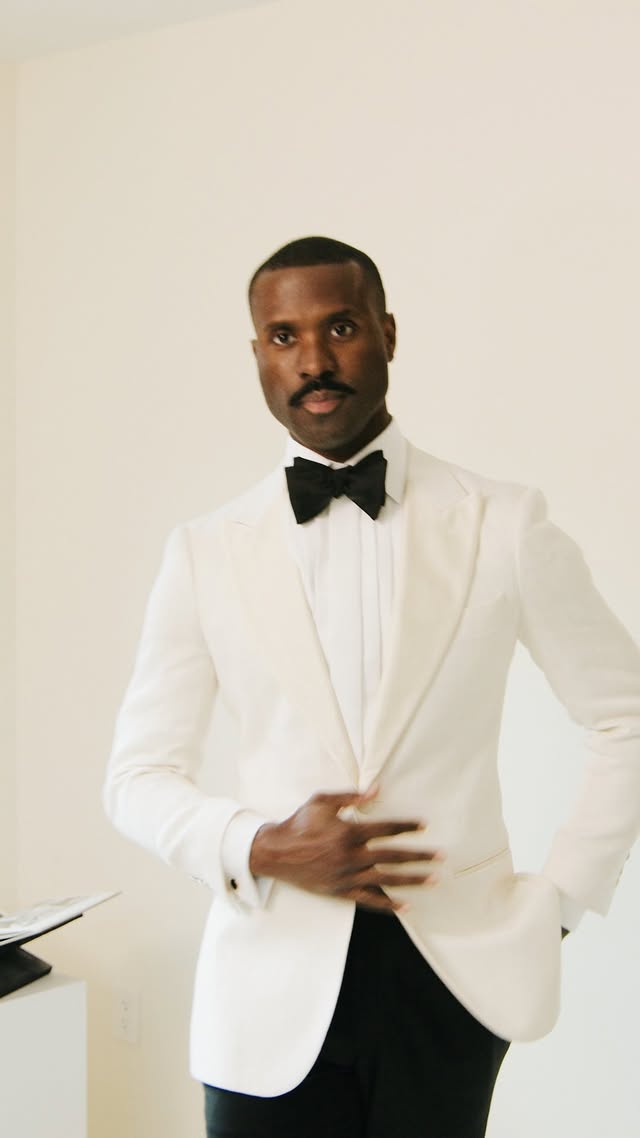 Instagram post by @monsieurcoupet for Eton Shirts. Caption reads: [...] Evening Shirt and accessories from....