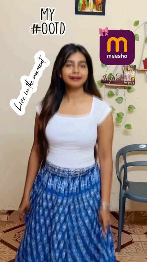 Instagram post by @jomolll for Welcome Talents. Caption reads: Follow & Comment BLUE for link 🔗💙 @meesho.app__....