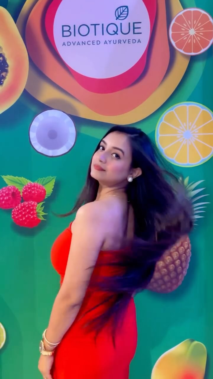 Instagram post by @palak.singh.official for Biotique. Caption reads: Blending Ayurveda with beauty — that’s....