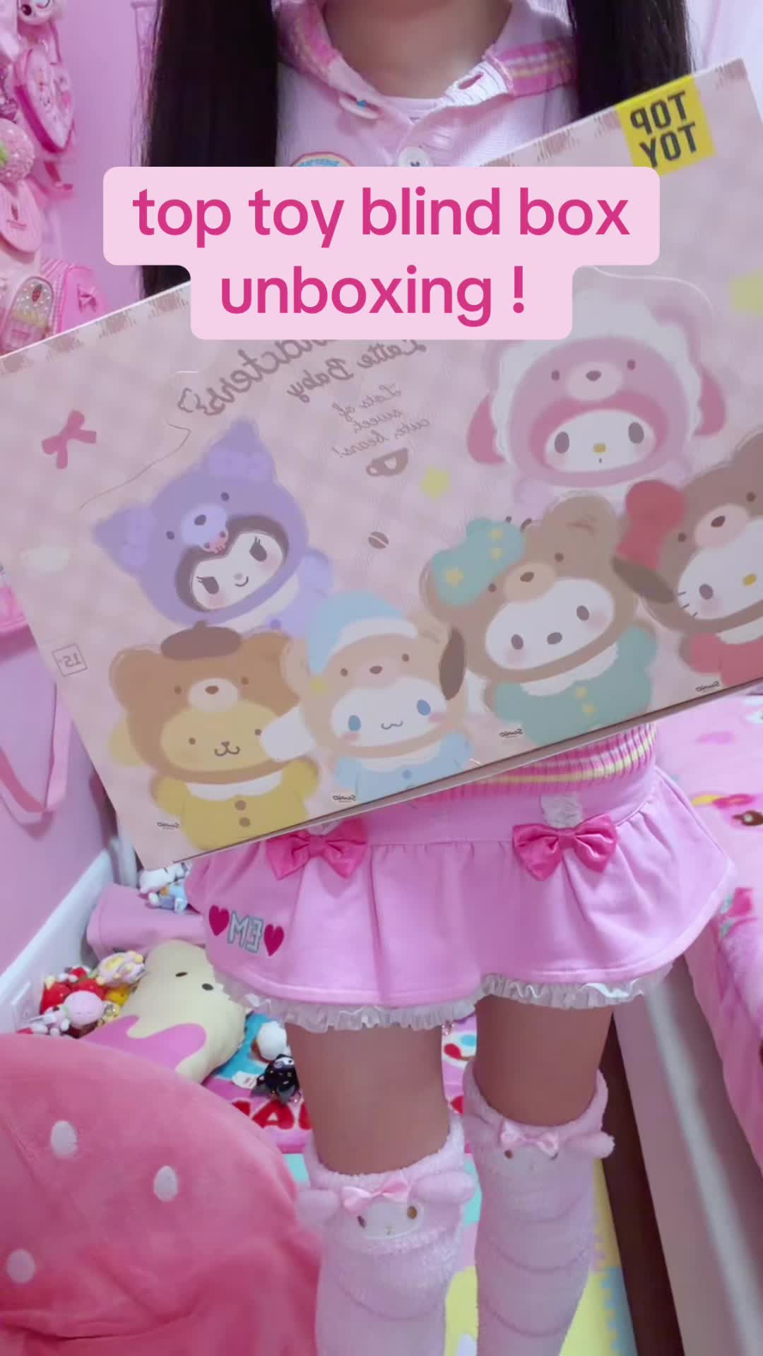 TikTok post by @curestrawberry for TOPTOY US SHOP. Caption reads: [...] much, theyre just TOOOO CUTE !!!! @TOPTOY US....