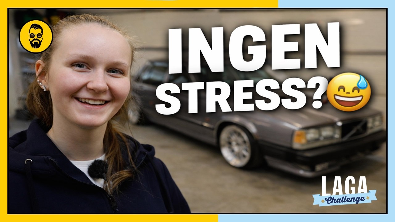 YouTube post by @motorkrantz for Laga. Caption reads: Då kör vi igen Laga Challenge III – del 3 Finalen....