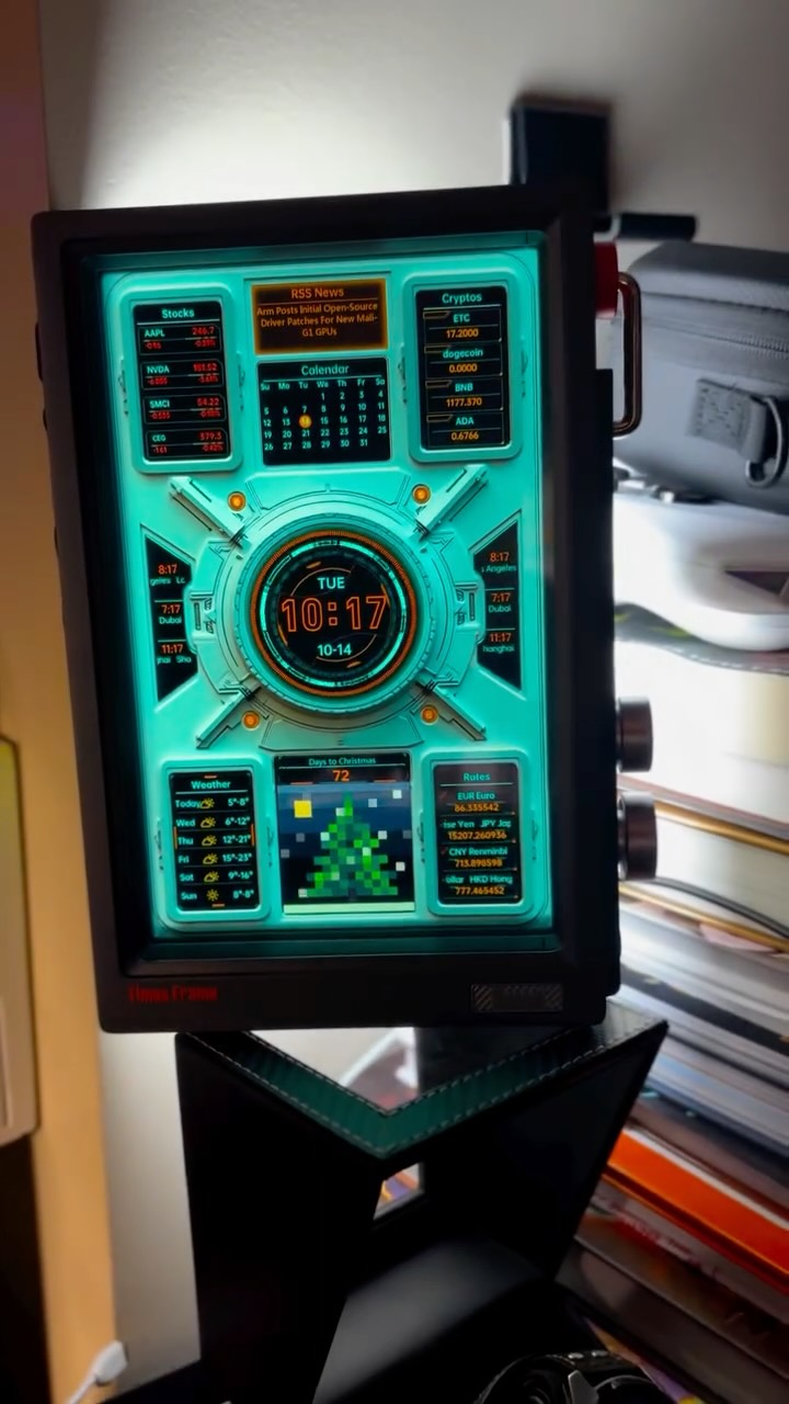 Instagram post by @woosung.boardgames for Divoom. Caption reads: I’m obsessed with geeky gadgets and decor! Today I....