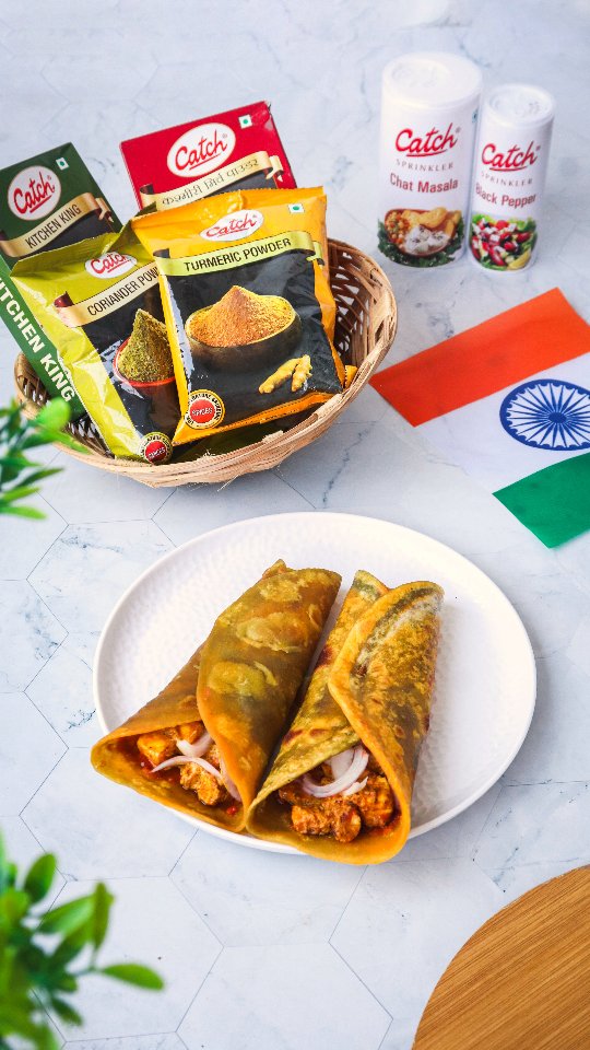 Instagram post by @noobchef_in for Catch Foods. Caption reads: "Celebrate the spirit of freedom this Independence....