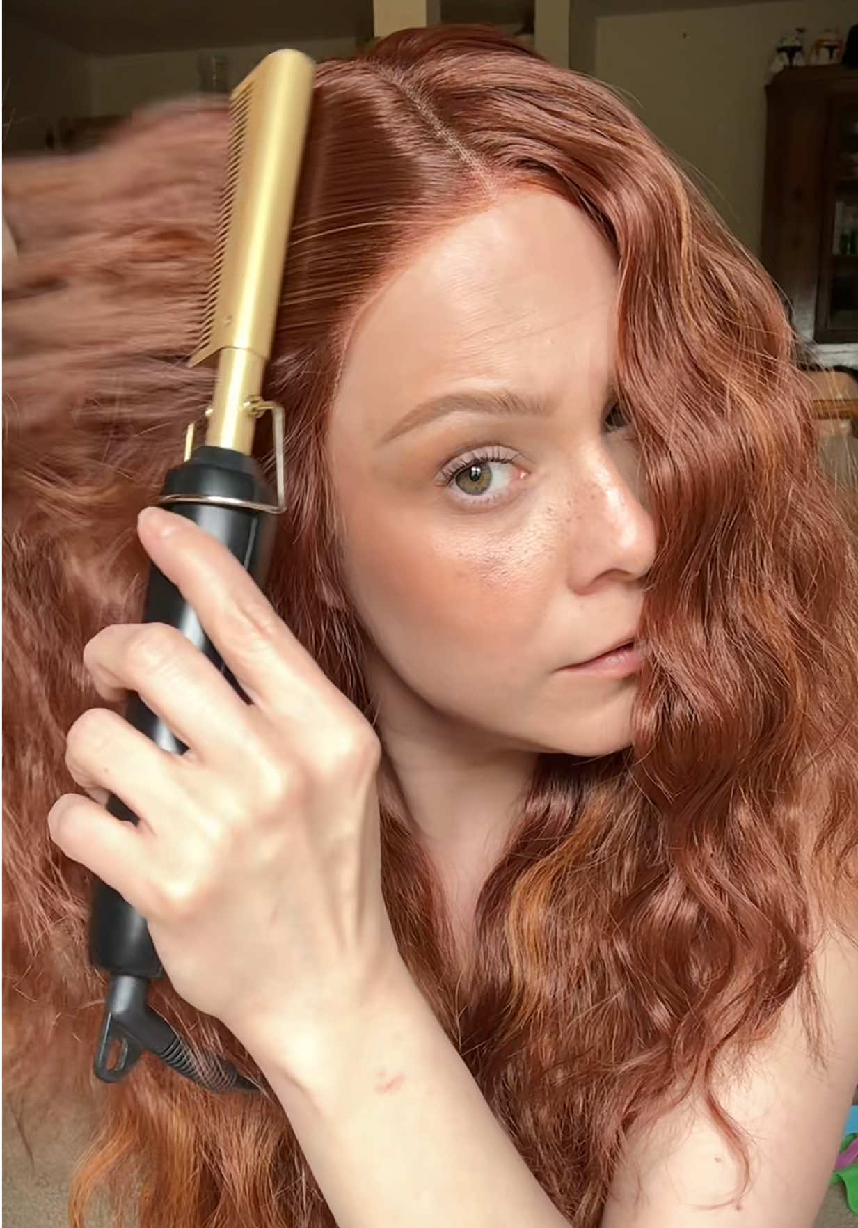 TikTok post by @thatkaleygering for Good Ass Hair Day. Caption reads: [...] Grail Dry Shampoo by the beautiful @Good Ass....