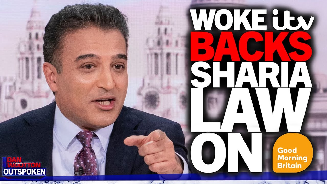YouTube post by @danwoottonoutspoken for OneSkin. Caption reads: Woke ITV backs Sharia Law via Muslim Good Morning....