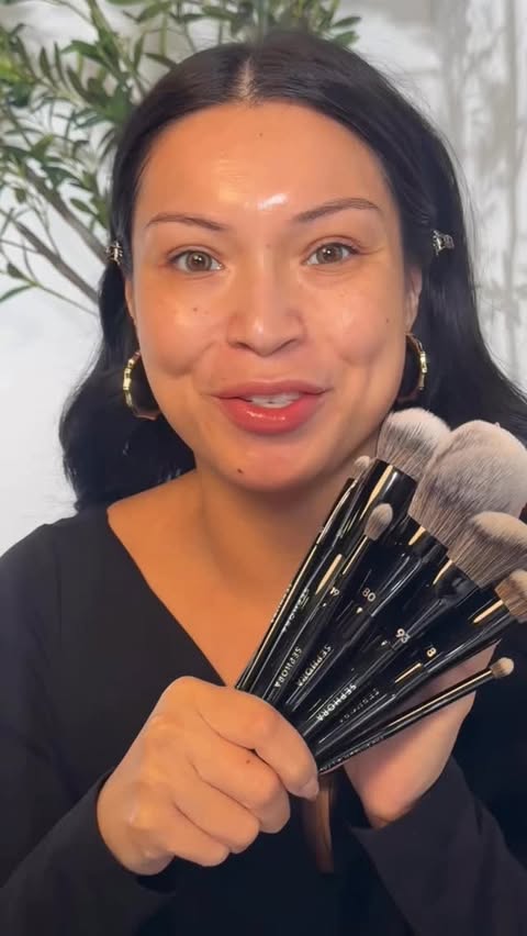 Instagram post by @glamzilla for Benefit Cosmetics. Caption reads: #Ad | BEAUTY BREAKDOWN: Brush Edition This is your....