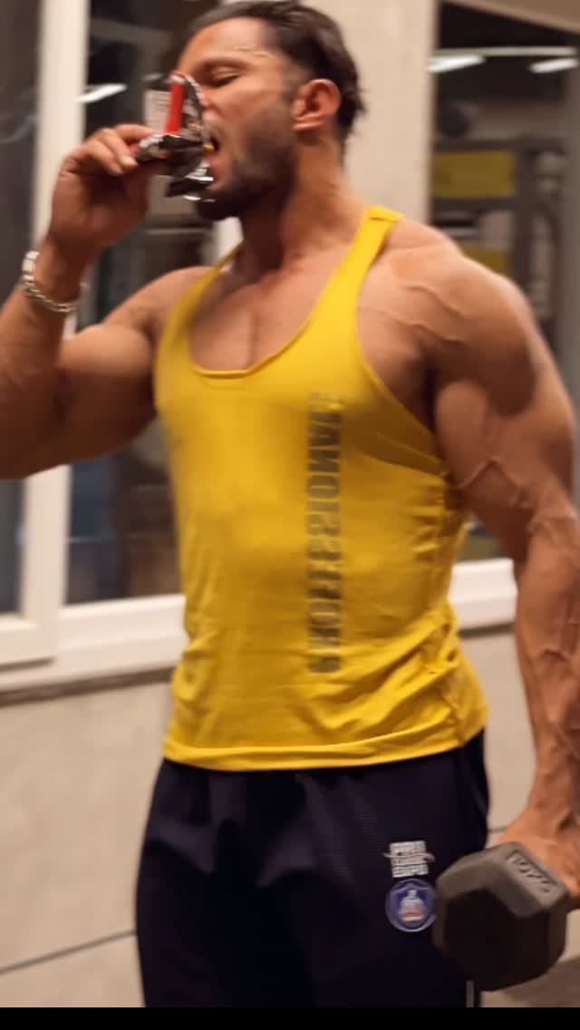 Instagram post by @fitness_coach_mukesh30 for ENHANCED Labs. Caption reads: O ma go turu love :- ❤️ No hectic for making....