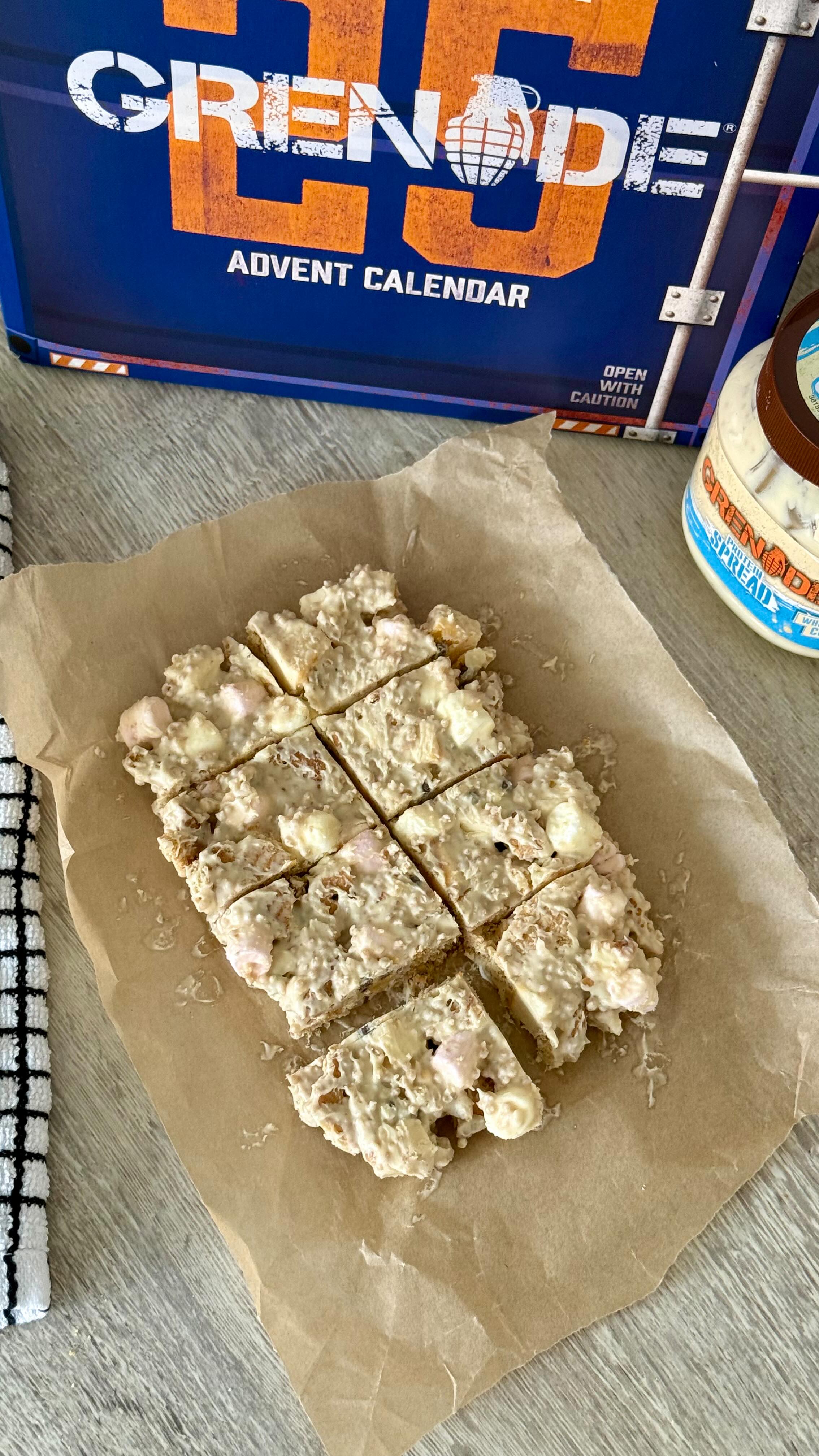 Instagram post by @kirstyfletcher for Grenade. Caption reads: challenge accepted👀👀let’s make my high protein....