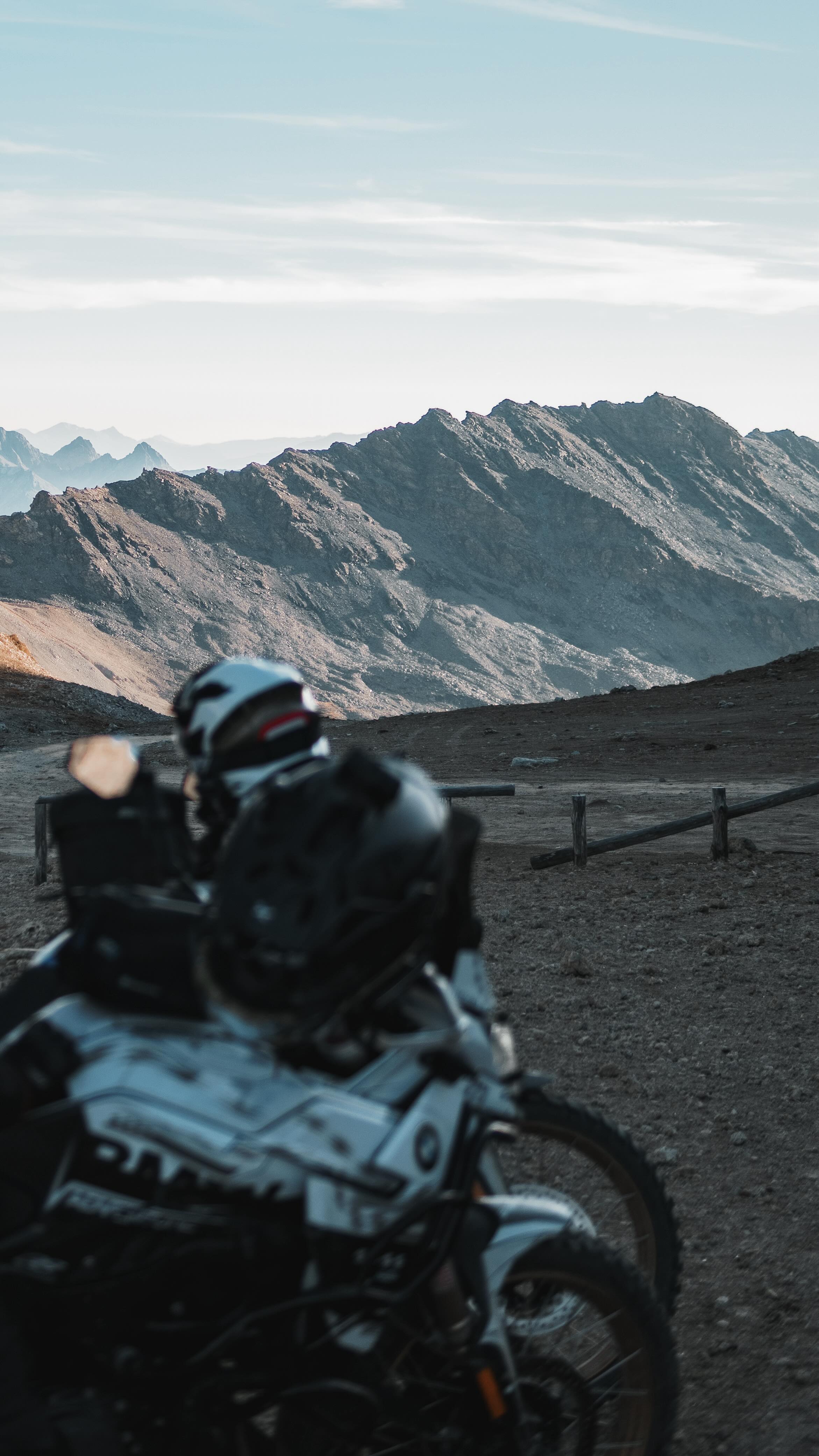 Instagram post by @slowboy_aki for BMW Motorrad. Caption reads: Descending the Sommeiller 🏔️ 

w/ @slowboy_aki....